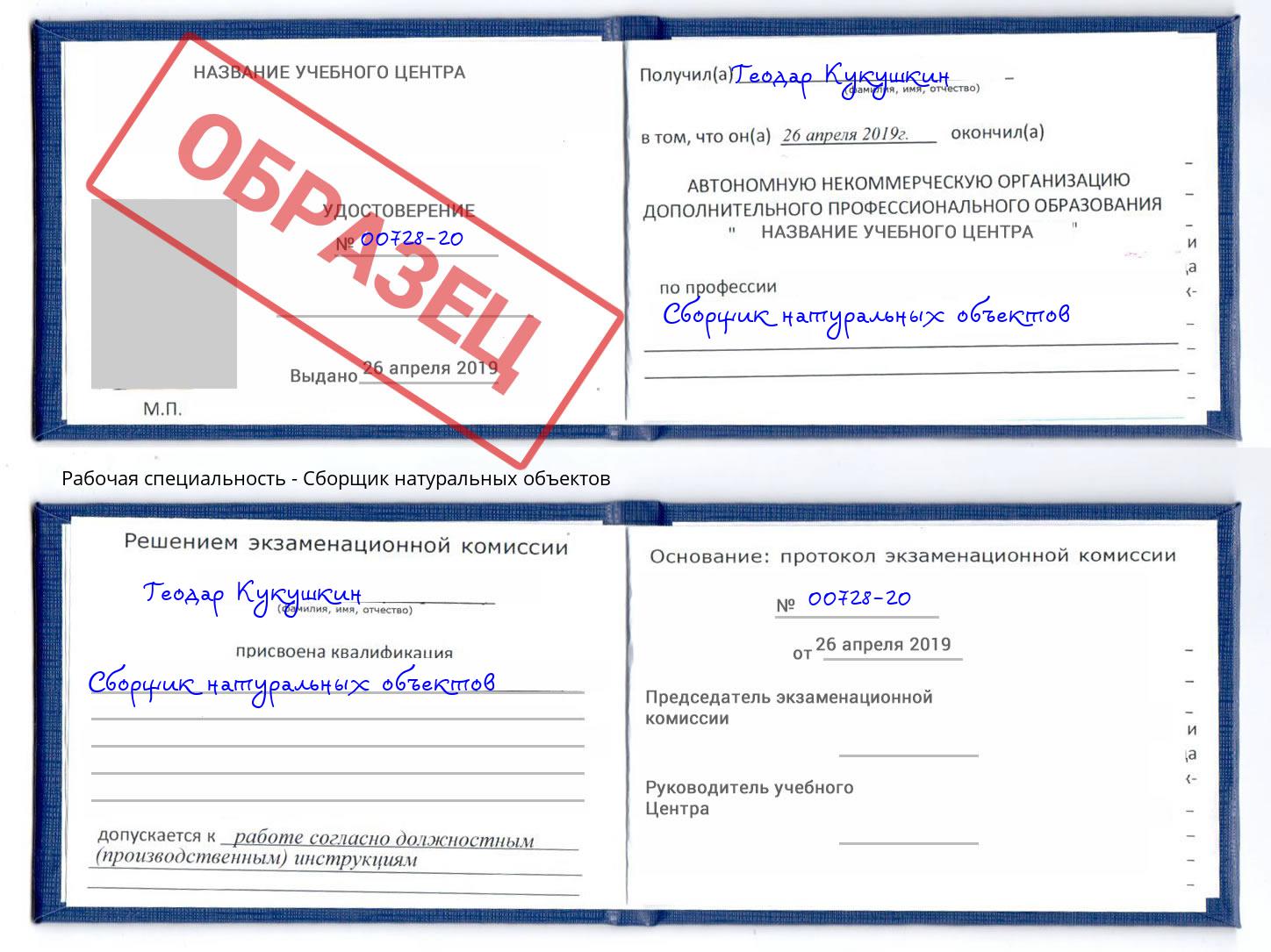 Сборщик натуральных объектов Домодедово