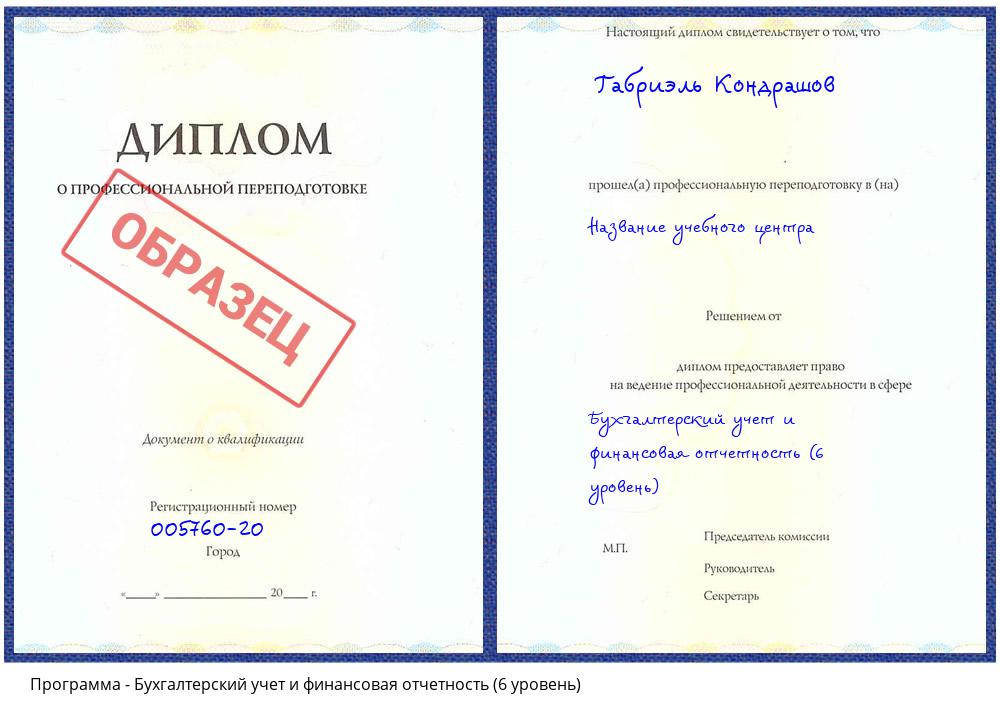 Бухгалтерский учет и финансовая отчетность (6 уровень) Домодедово