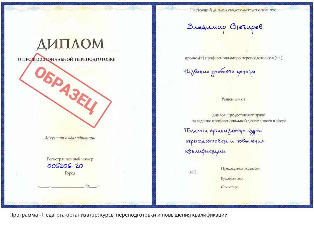 Педагога-организатор: курсы переподготовки и повышения квалификации Домодедово